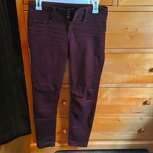 Maroon high wasted pants